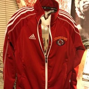 Adidas signature 3 stripe track jacket.